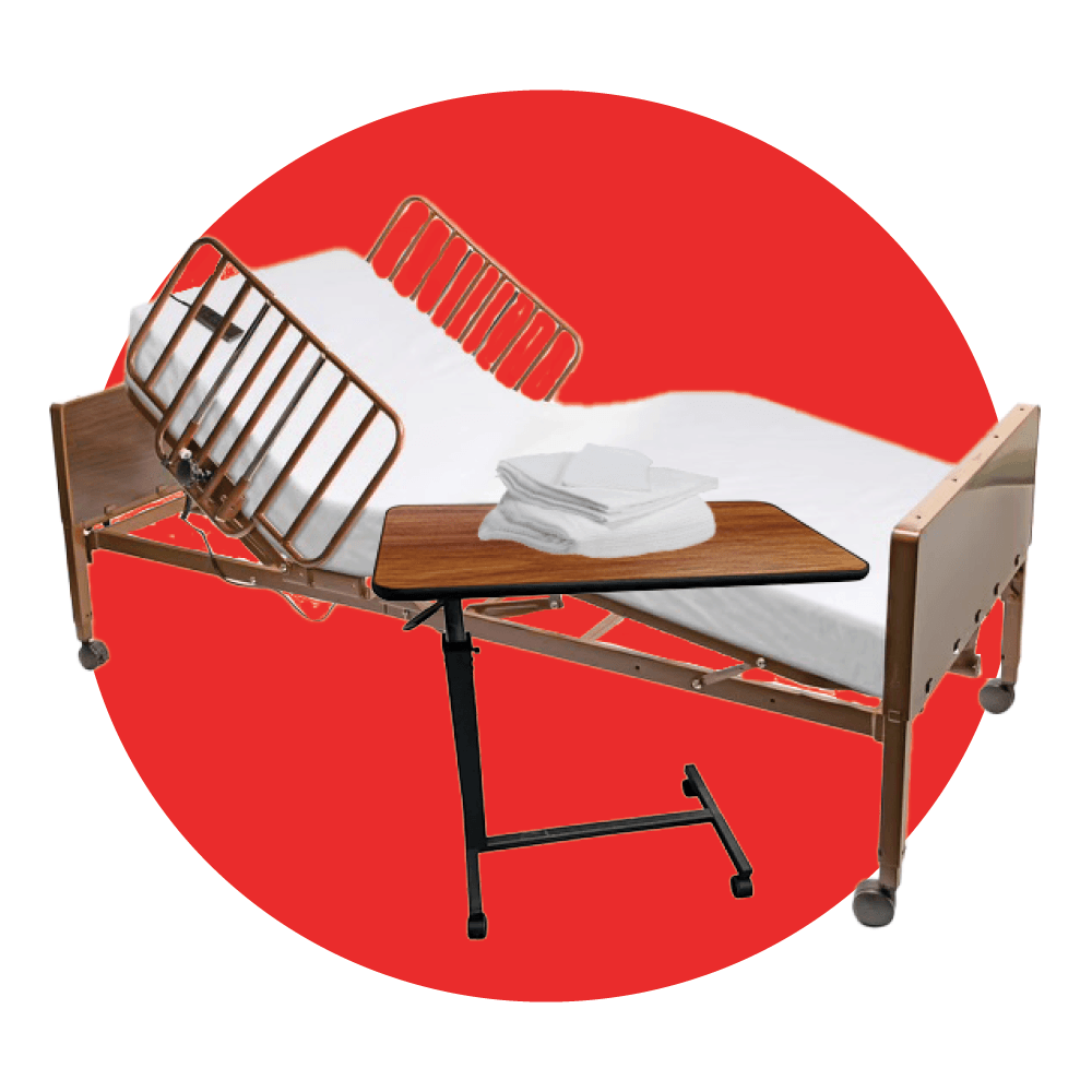 Overbed Table and Sheets - Shop Home Med