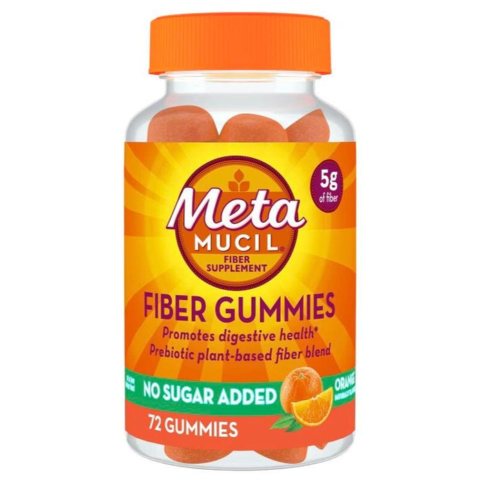 Metamucil Fiber Supplement Sugar-free Gummies Orange - 72 Ct