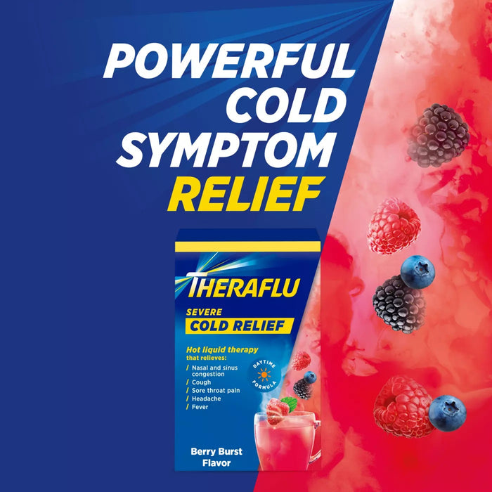 Theraflu Daytime Severe Cold Relief Powder - Berry Burst