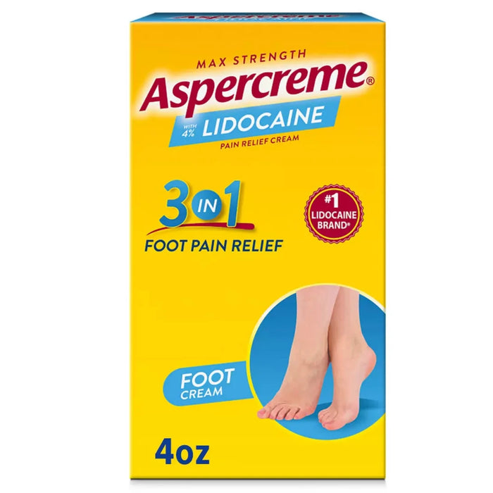 Aspercreme Lidocaine Pain Relief Cream For Foot Pain