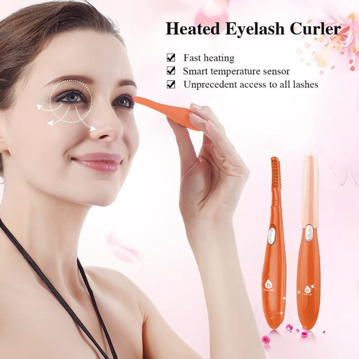 Pursonic Heated Eyelash Curler with Comb for Long-Lasting Curls