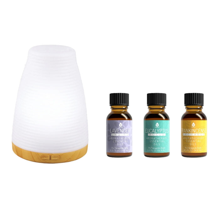 Pursonic 2-in-1 USB Aromatherapy Diffuser & Essential Oil Set: 300ml 7 Lights