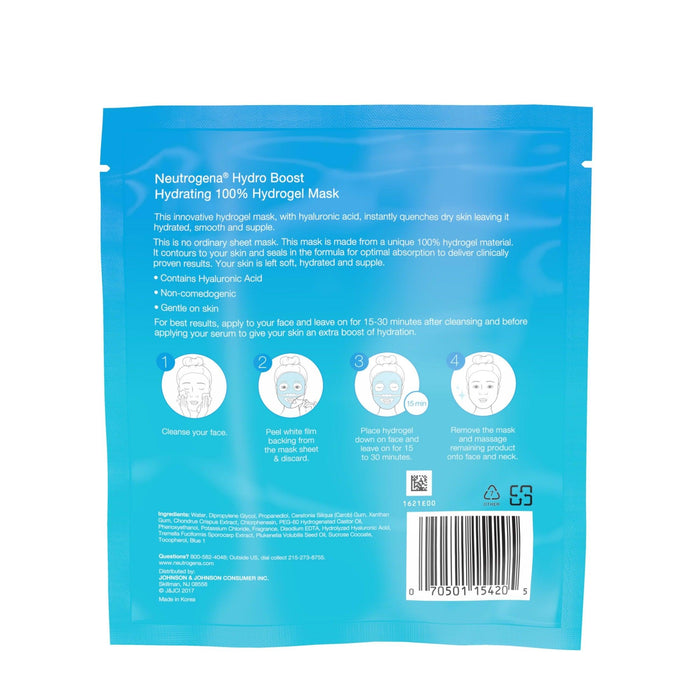 Neutrogena Hydro Boost Hydrating 100% Hydrogel Face Mask - 1 ct. - Shop Home Med
