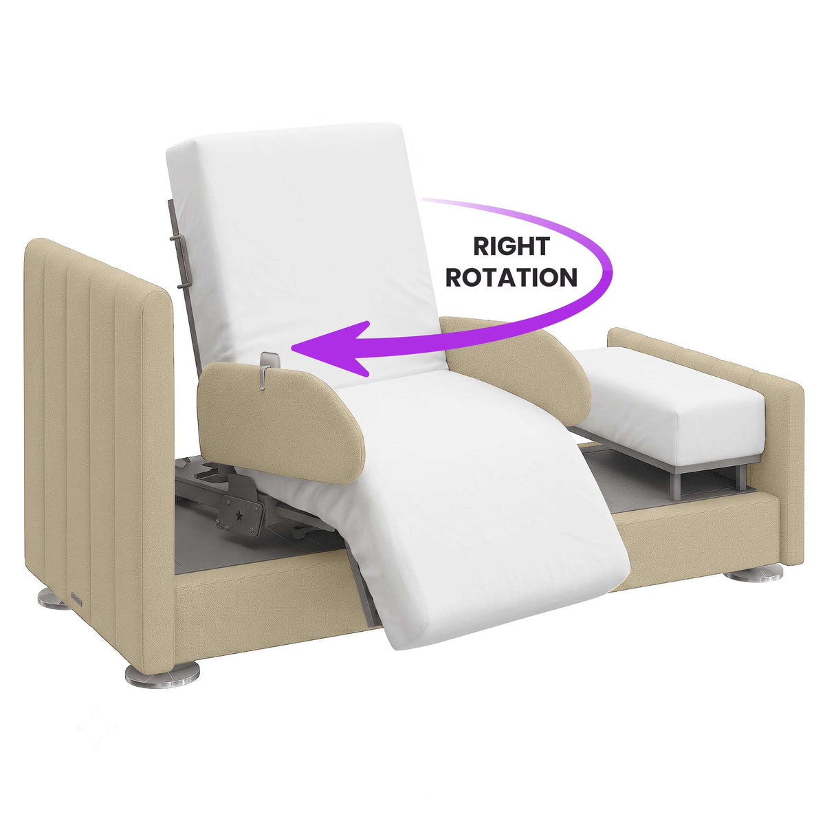 Rotating Hospital Bed, Full Electric Sit To Stand Lift Medical Bed