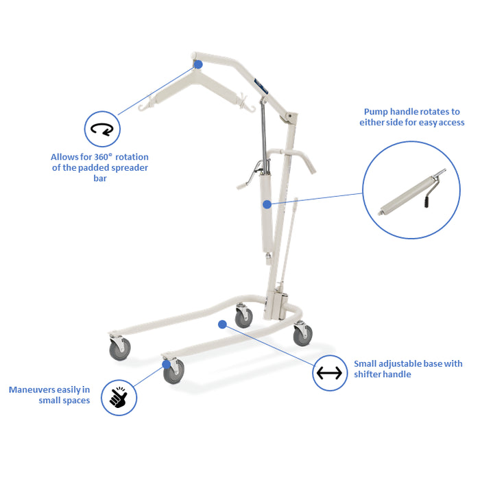 Hydraulic Lift W/Adj Base Beige Powdercoat