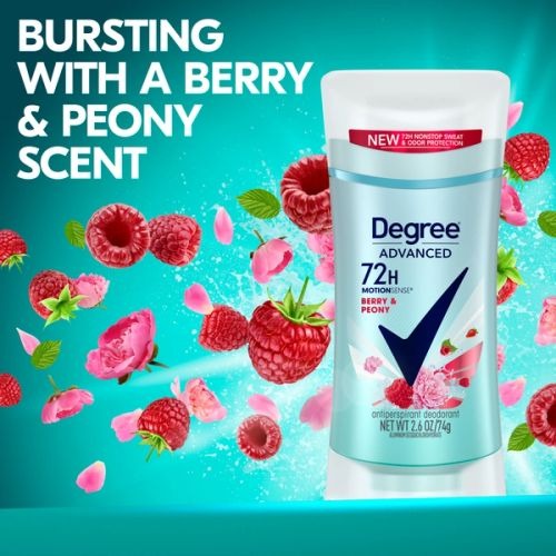 Degree Advanced Berry & Peony Antiperspirant Deodorant Stick - Women