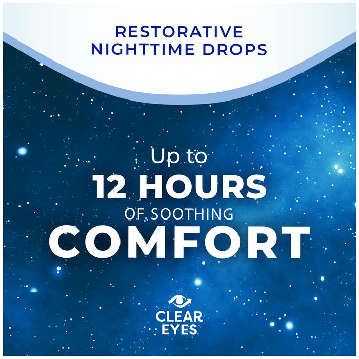 Clear Eyes Nighttime Restoring Eye Drops - 0.5 Oz