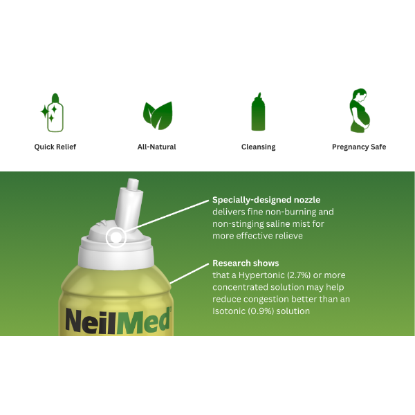 NeilMed NasaMist Hypertonic Extra Strength Nasal Saline Spray