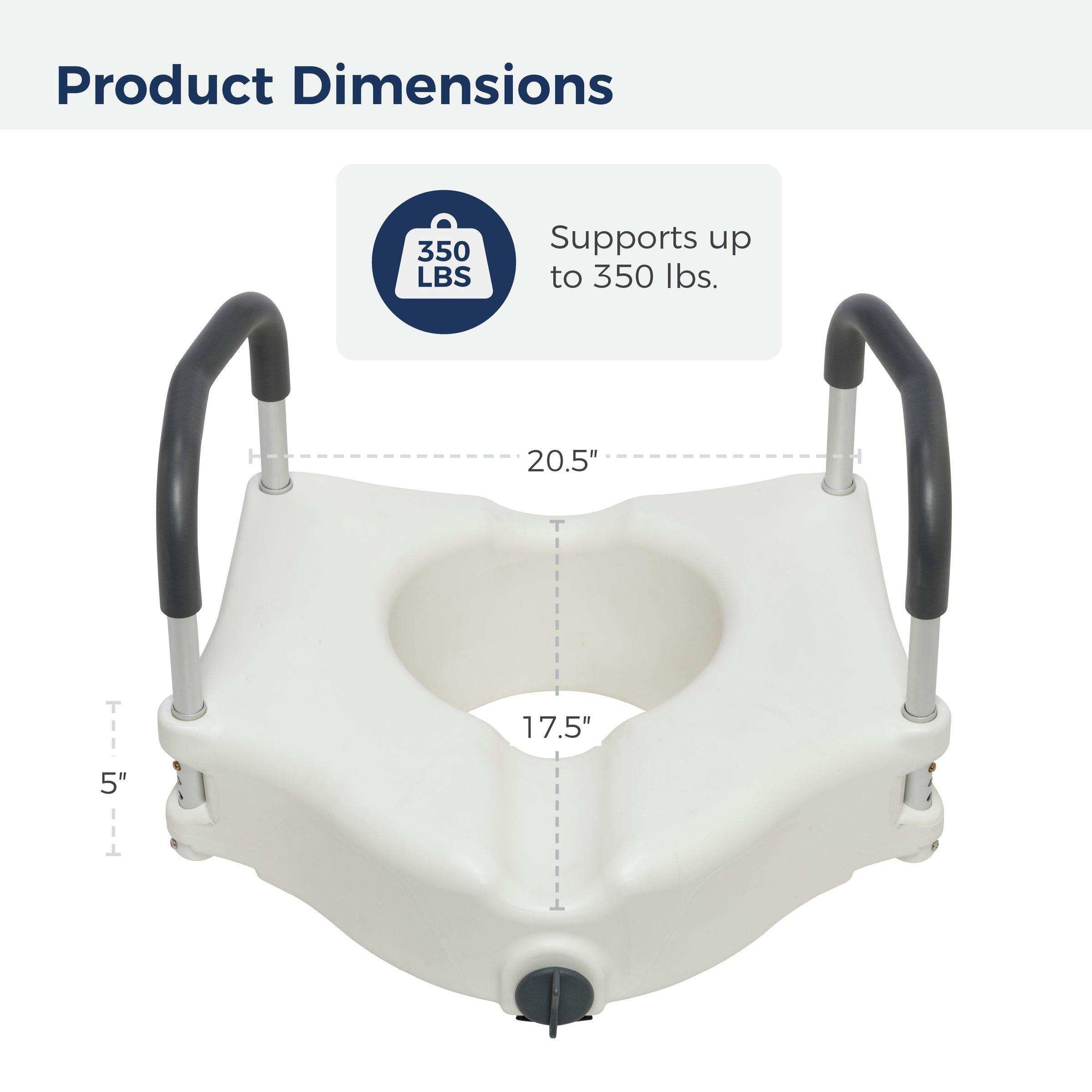 Drive Medical PreserveTech Secure Lock Raised Toilet Seat - 5" Height - Shop Home Med