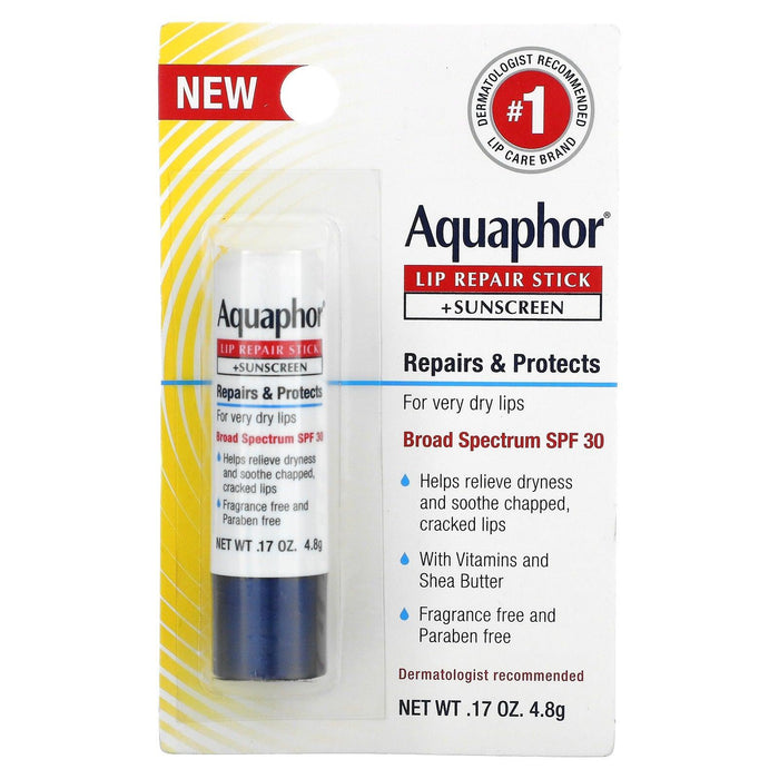Aquaphor Lip Repair Stick + Sunscreen SPF 30 Lip Balm - 4.8 g