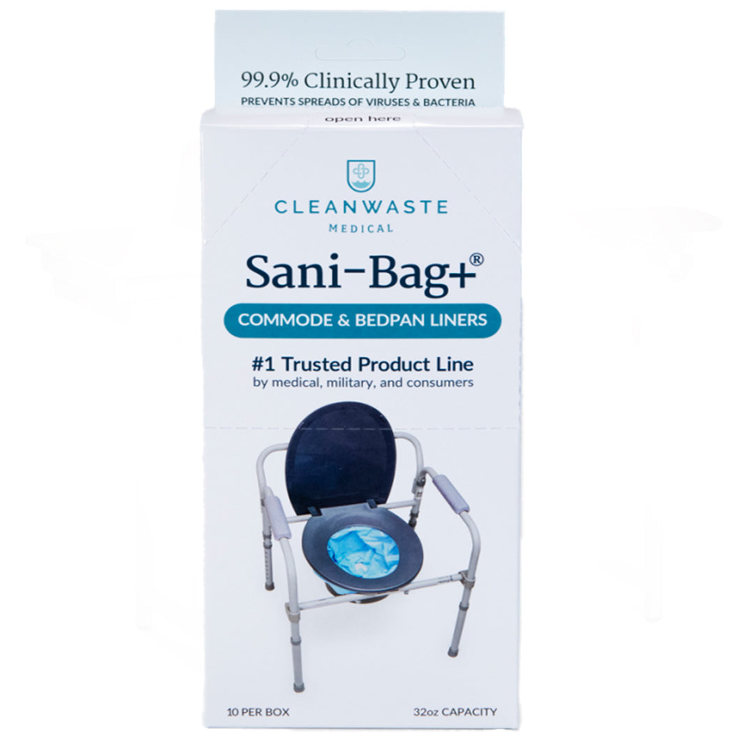 Cleanwaste Sani-Bag+ Sanitary Commode Liners with Poo Powder
