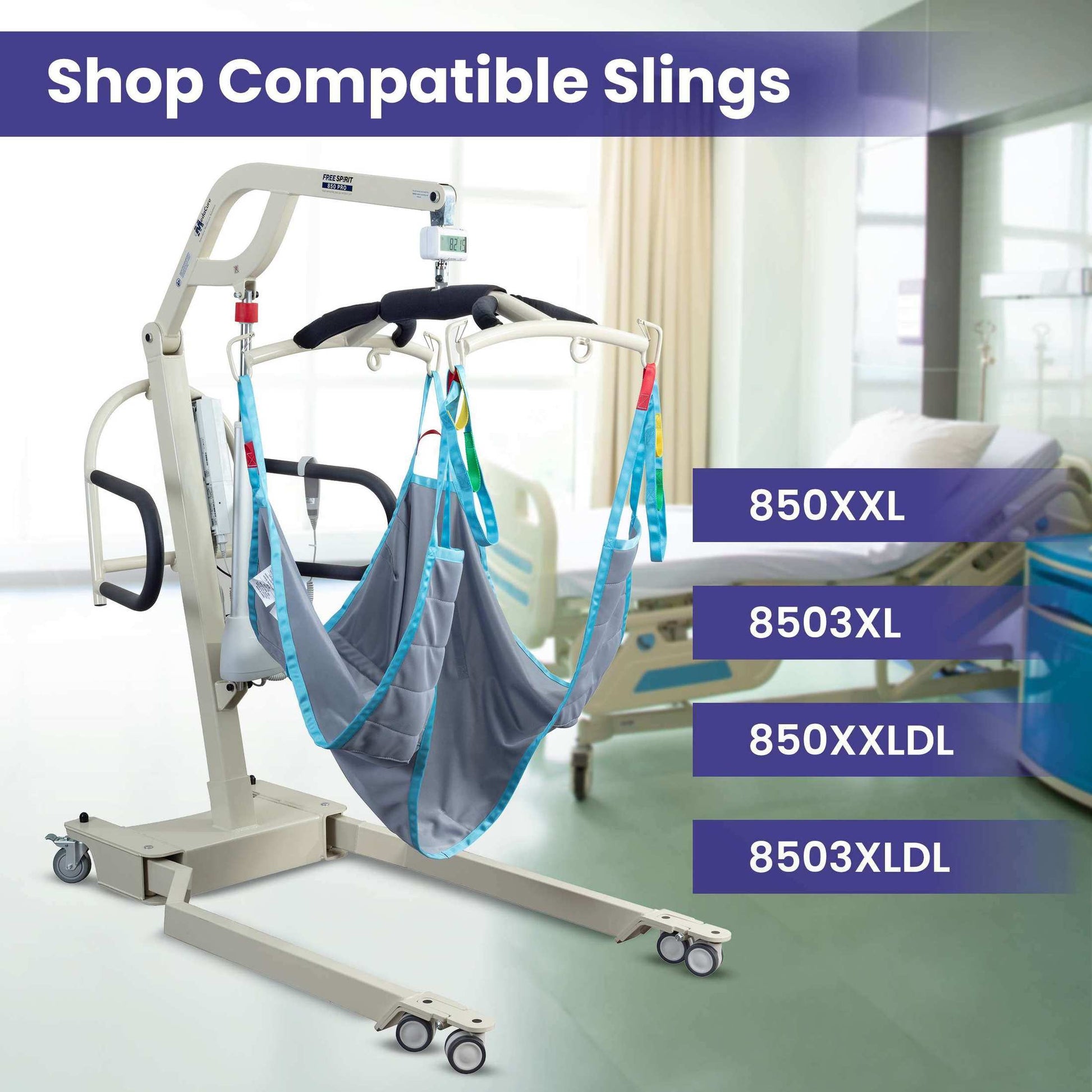 Medacure Bariatric Free Spirit Battery Powered Lift with Scale - 850lb