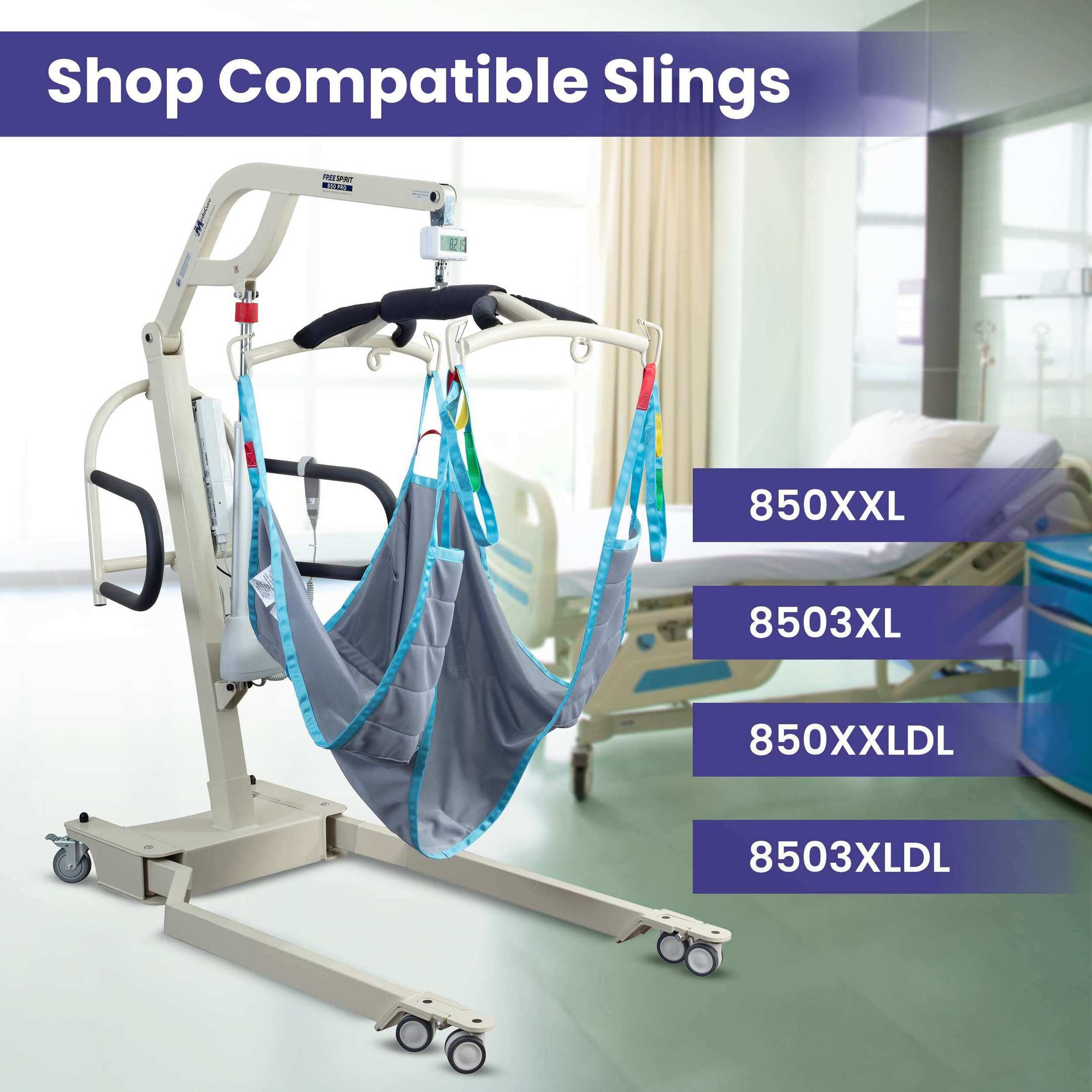 Medacure Bariatric Free Spirit Battery Powered Lift with Scale - 850lb