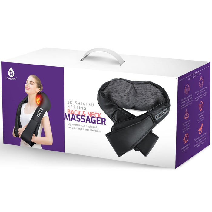 Pursonic 3D Shiatsu Heating Back and Neck Massager