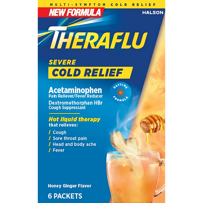 Theraflu Daytime Severe Cold Relief Powder - Honey Ginger