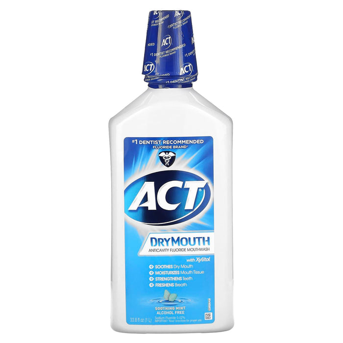 ACT Dry Mouth Anticavity Fluoride Mouthwash - Soothing Mint