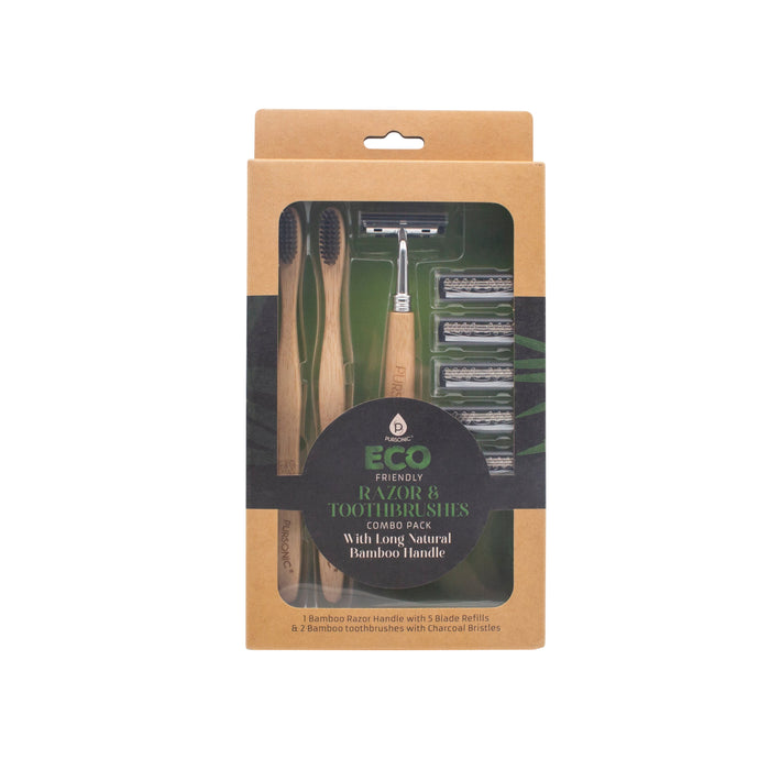 Pursonic Eco-Friendly Razor & Toothbrush Combo Pack