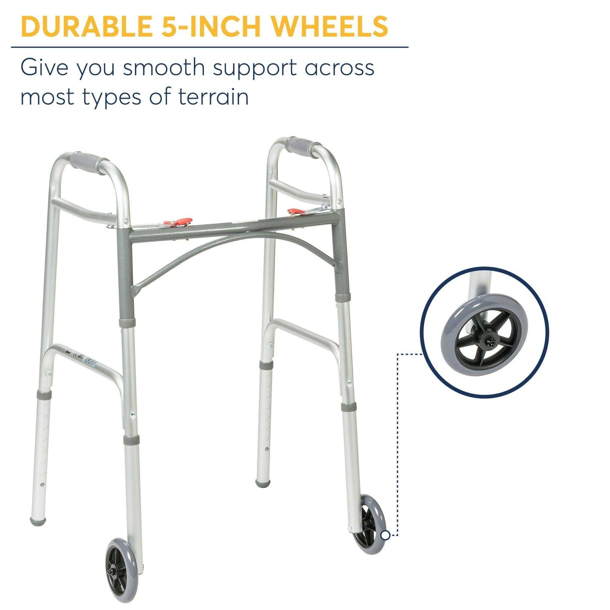 Drive Medical PreserveTech Deluxe Two Button Folding Walker - Shop Home Med