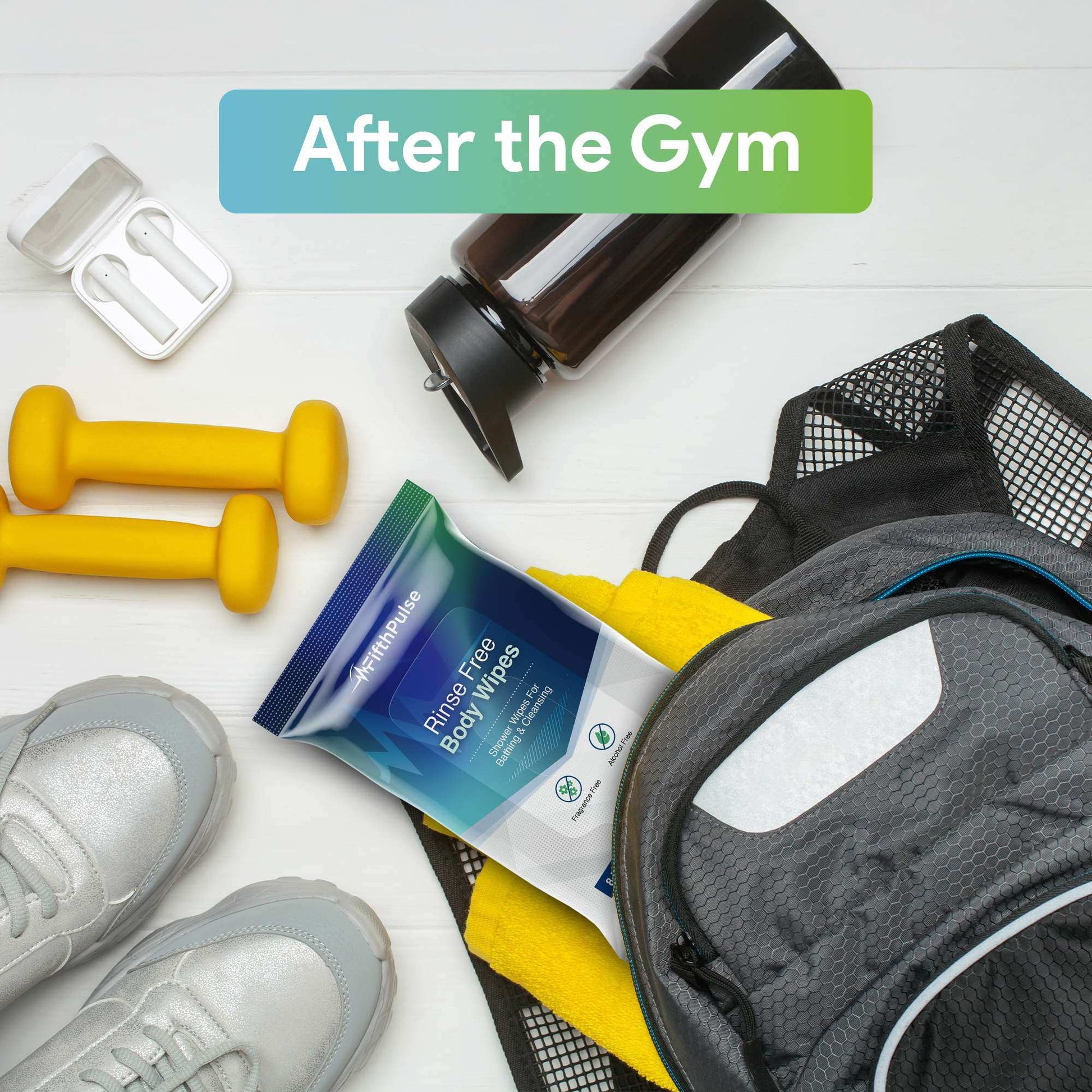 FifthPulse XL Rinse Free Adult Body Wipes for Men and Women