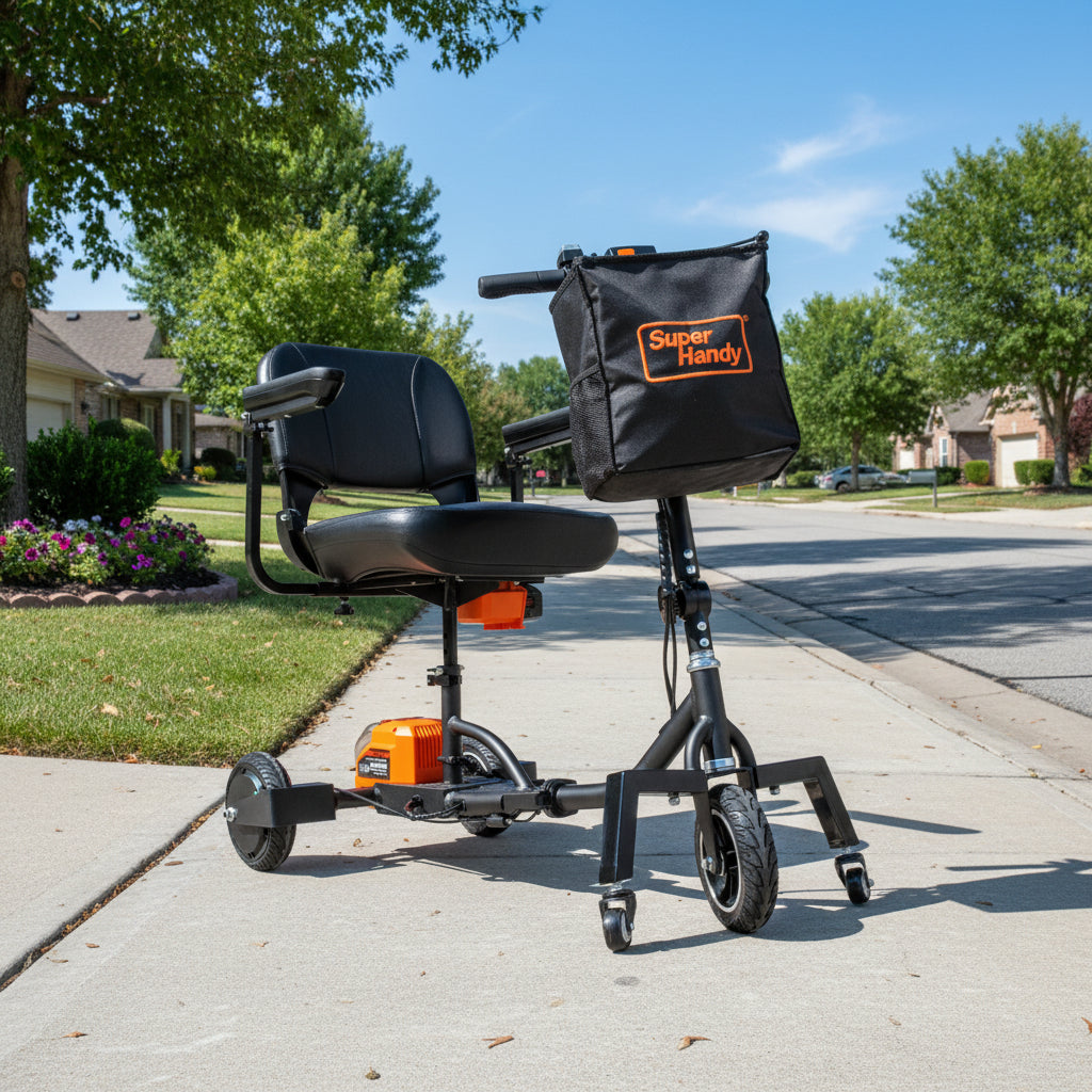 SuperHandy 3 Wheel Power Passport Plus Travel Mobility Scooter - 48V 2Ah Battery 330Lb Capacity