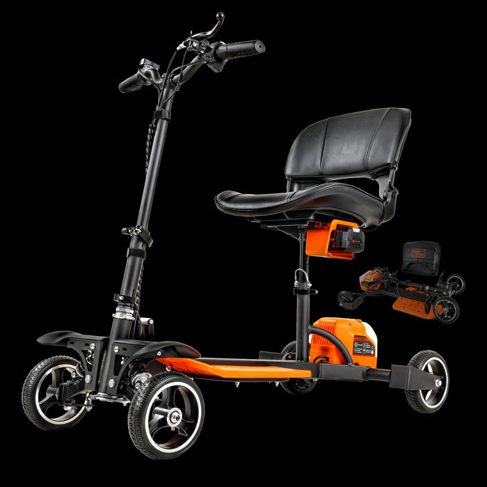 SuperHandy 4-Wheels Passport Pro Mobility Scooter Mobility Scooter - Foldable 48V Li-Ion Battery 330lbs Load