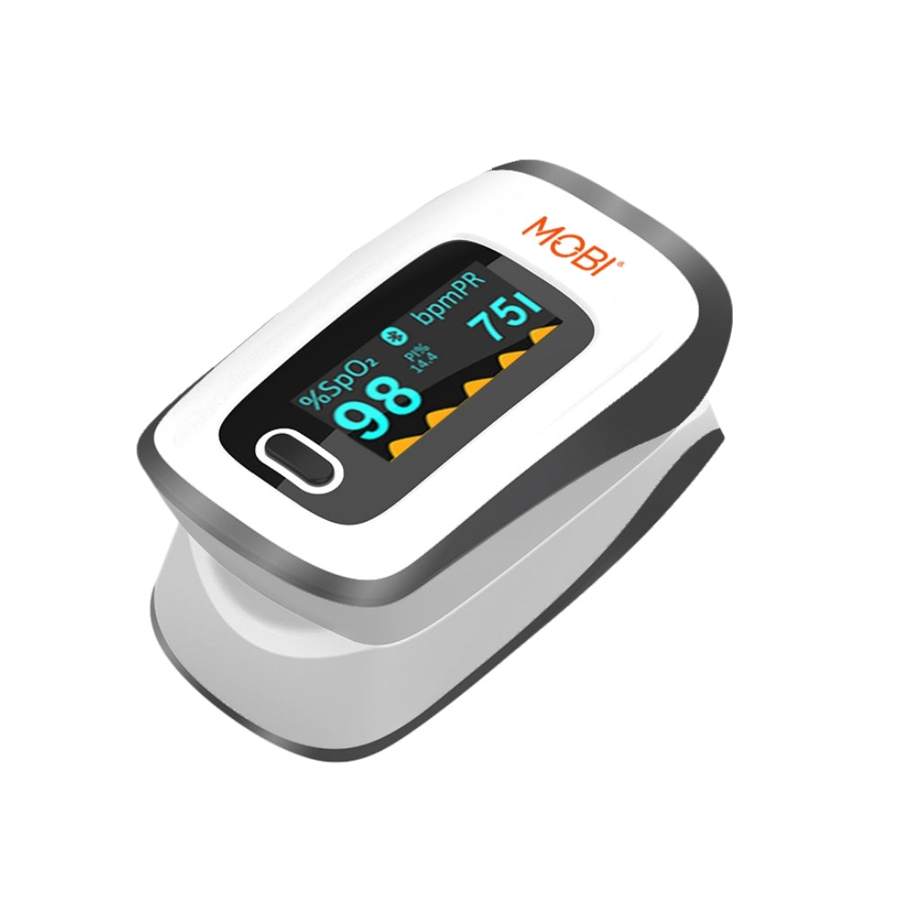 Oxímetro de pulso Bluetooth de dedo Mobi Smart Monitor de oxígeno en sangre