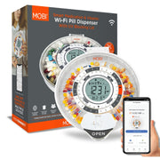 Dispensador de pastillas Mobi Smart Medication con WiFi y tapa con protección UV, capacidad para 28 días