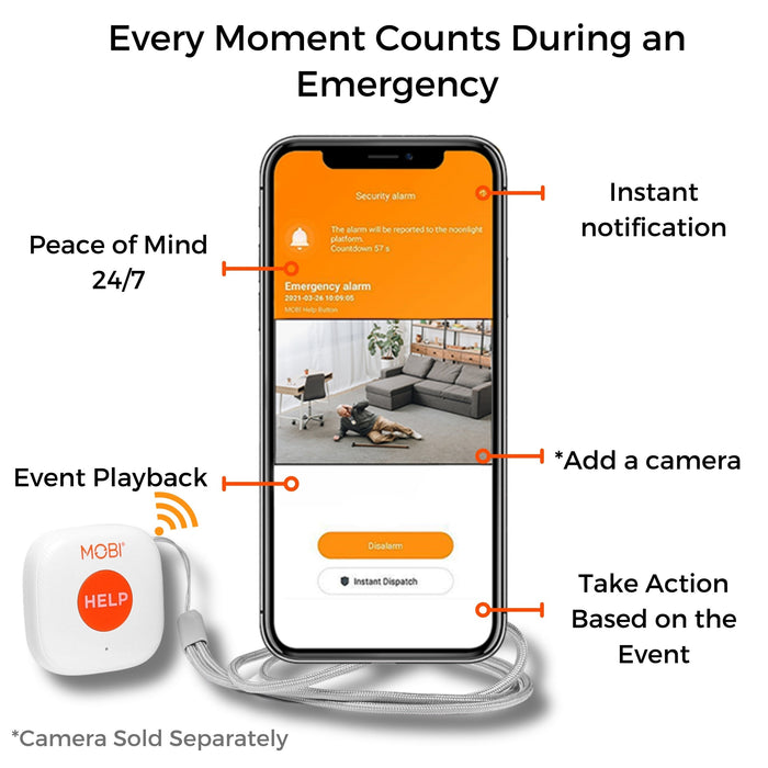 Botón de alerta de emergencia inteligente Mobi Sistema de asistencia personal