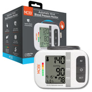 Mobi Automatic Wrist Cuff Blood Pressure Monitor with Large LCD Display