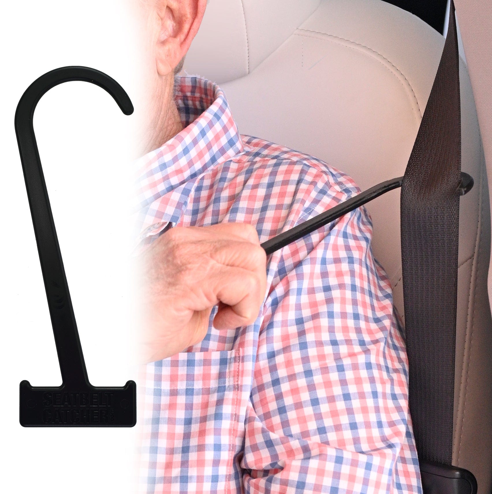 Gearu Seatbelt Catcher 2-Pack Easy Reach Seat Belt Grabber & Buckle Helper Tool for Seniors