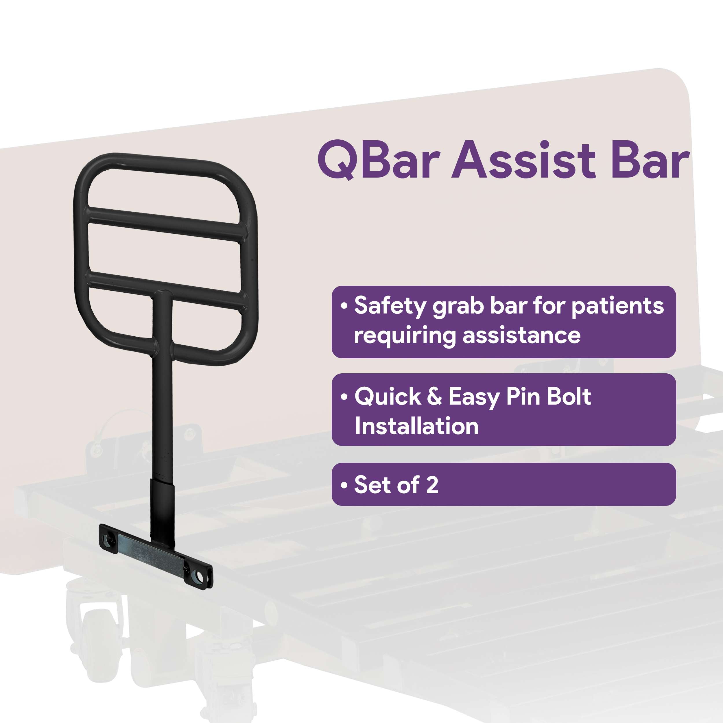 Ultra Low Electric Hospital Bed with Qbar Rails