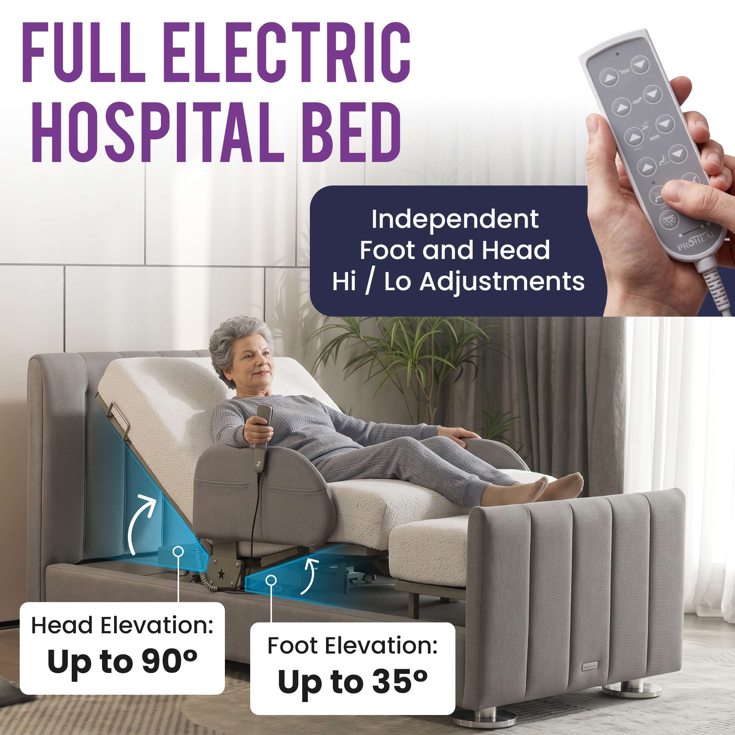 Rotating Hospital Bed, Full Electric Sit To Stand Lift Medical Bed