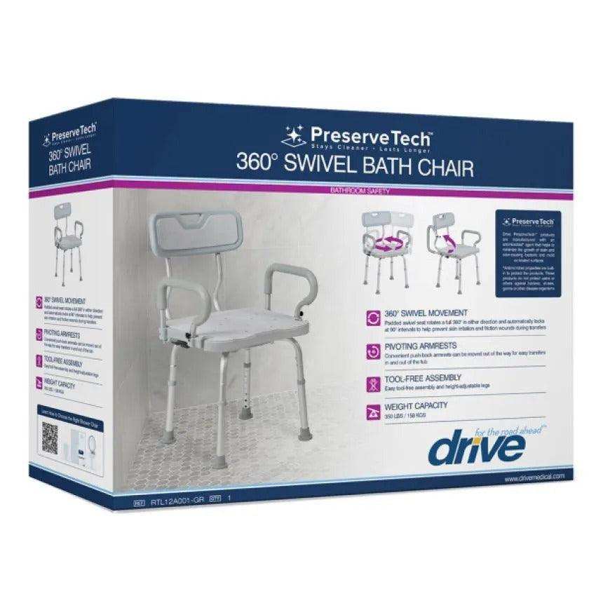 Drive Medical PreserveTech 360 Degrees Swivel Bath Chair - Shop Home Med