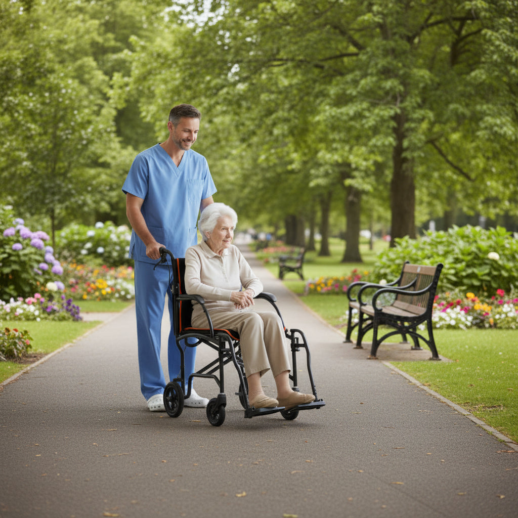 Feather Lightweight Transport Chair World's Most Lightweight ONLY 13lbs