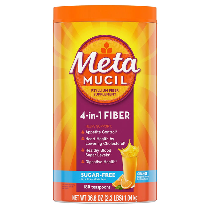 Metamucil Psyllium Fiber Supplement Powder Sugar Free Orange