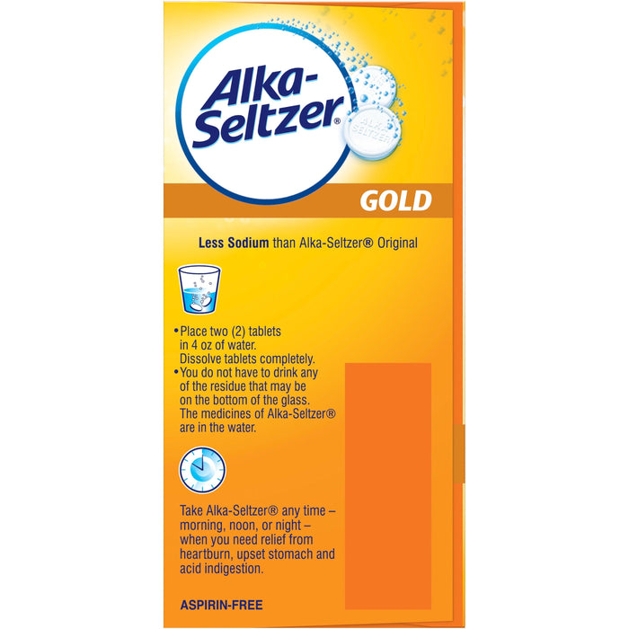 Alka-Seltzer Heartburn Relief Effervescent Tablets Gold - 36 Count