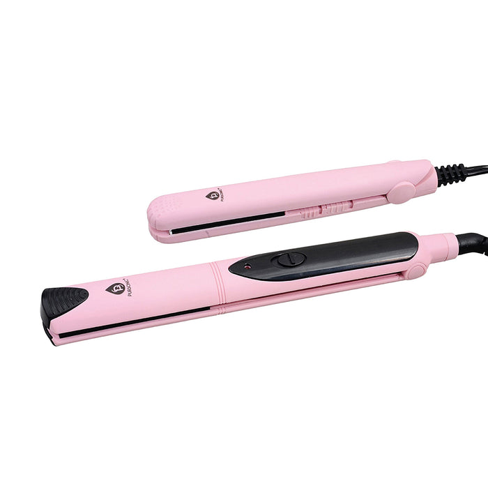 Pursonic Professional Salon Quality Flat Iron Hair Straightener With A Free Travel Straightener