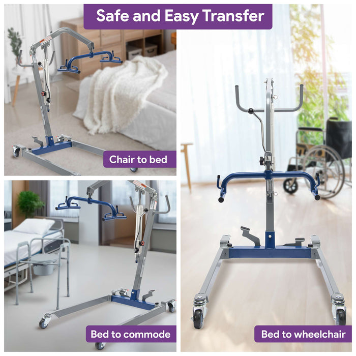 Hydraulic Patient Lift 6 Point Spreader - 400 lb Weight Capacity