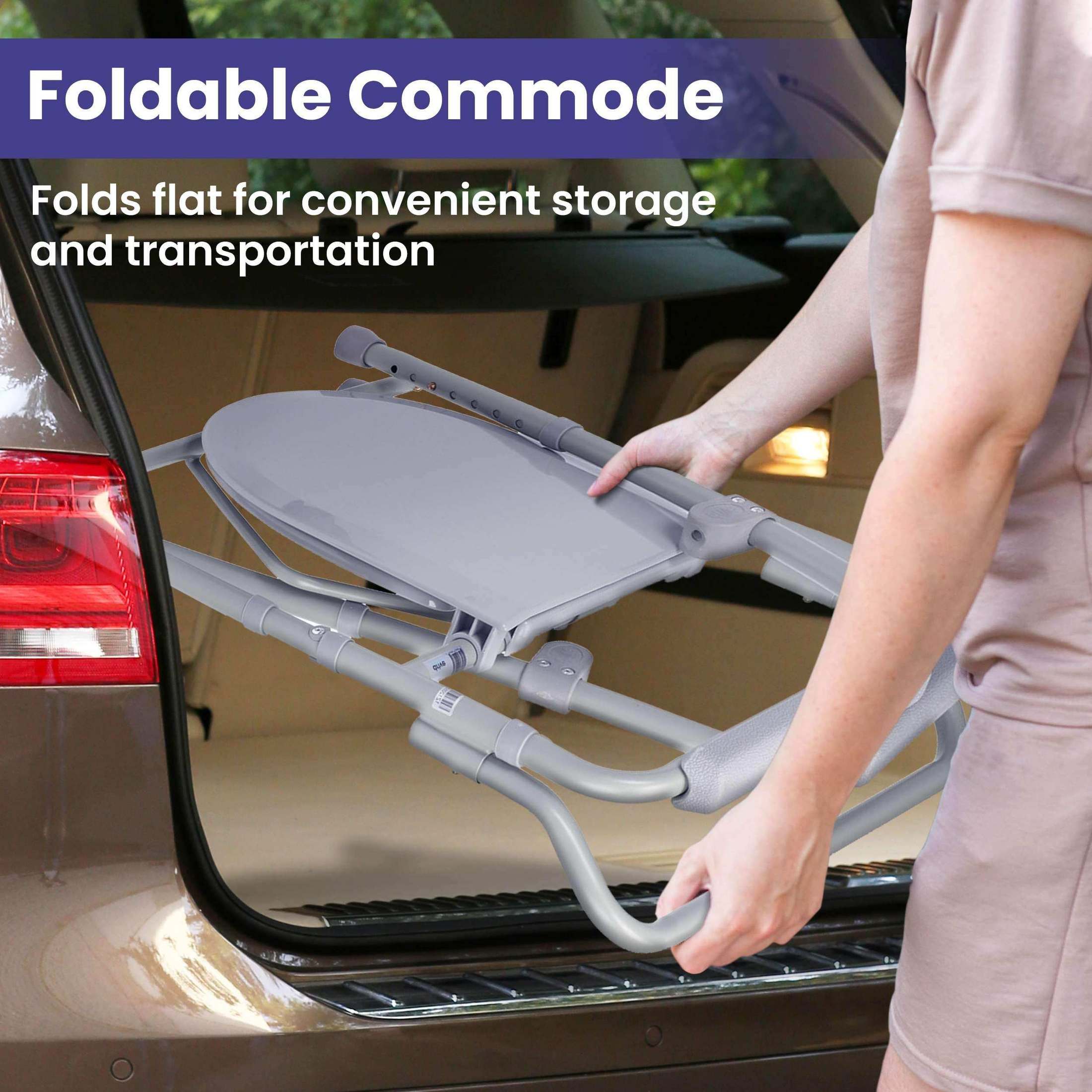 Medacure Folding Bedside Commode Chair – Case of 4 - Shop Home Med