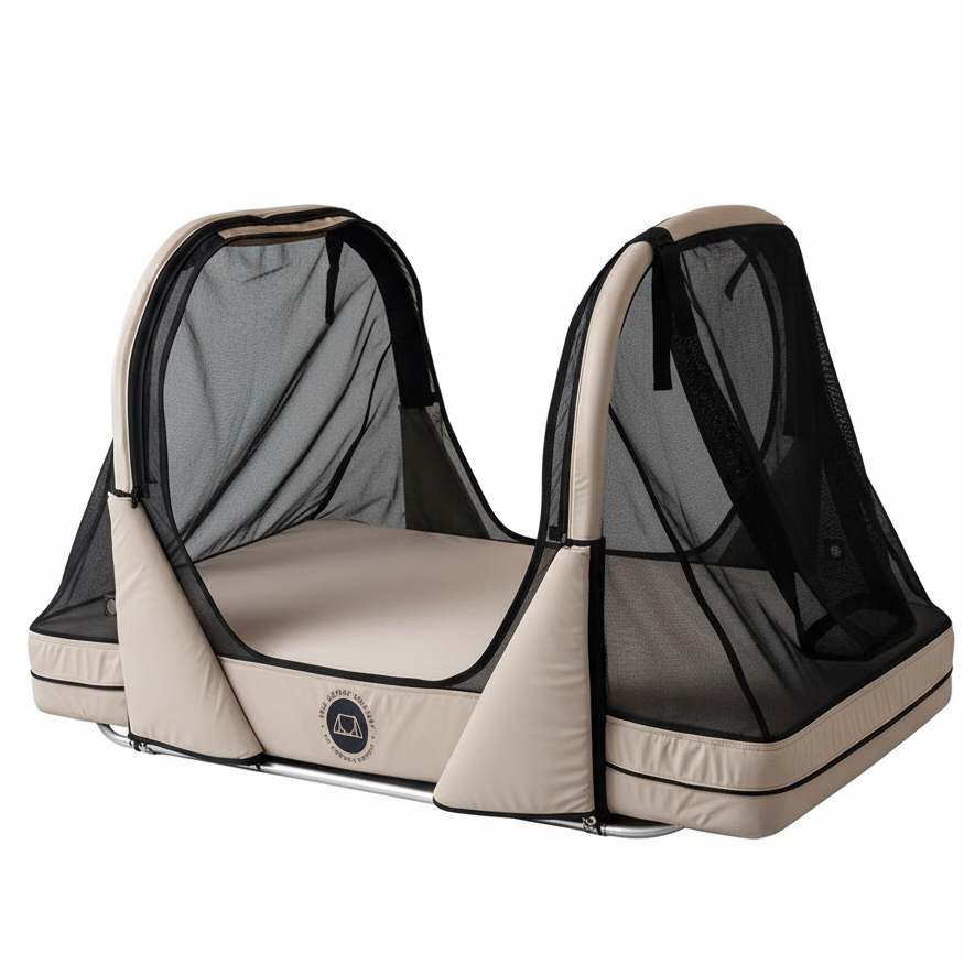 Abrams Nation Convertible Side Entry with Two Zipper Access On Both Sides and Above the Bed