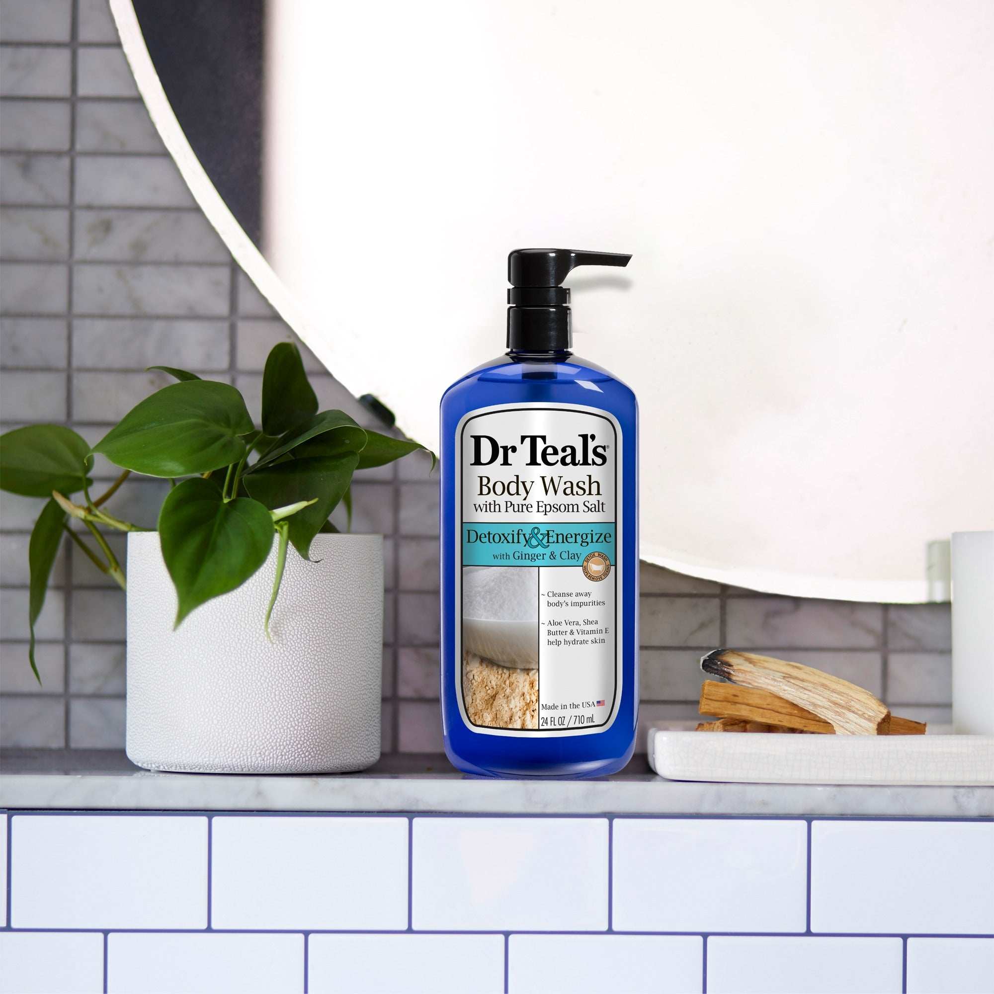 Dr. Teal's Body Wash Detoxify & Energize with Ginger & Clay - 24
