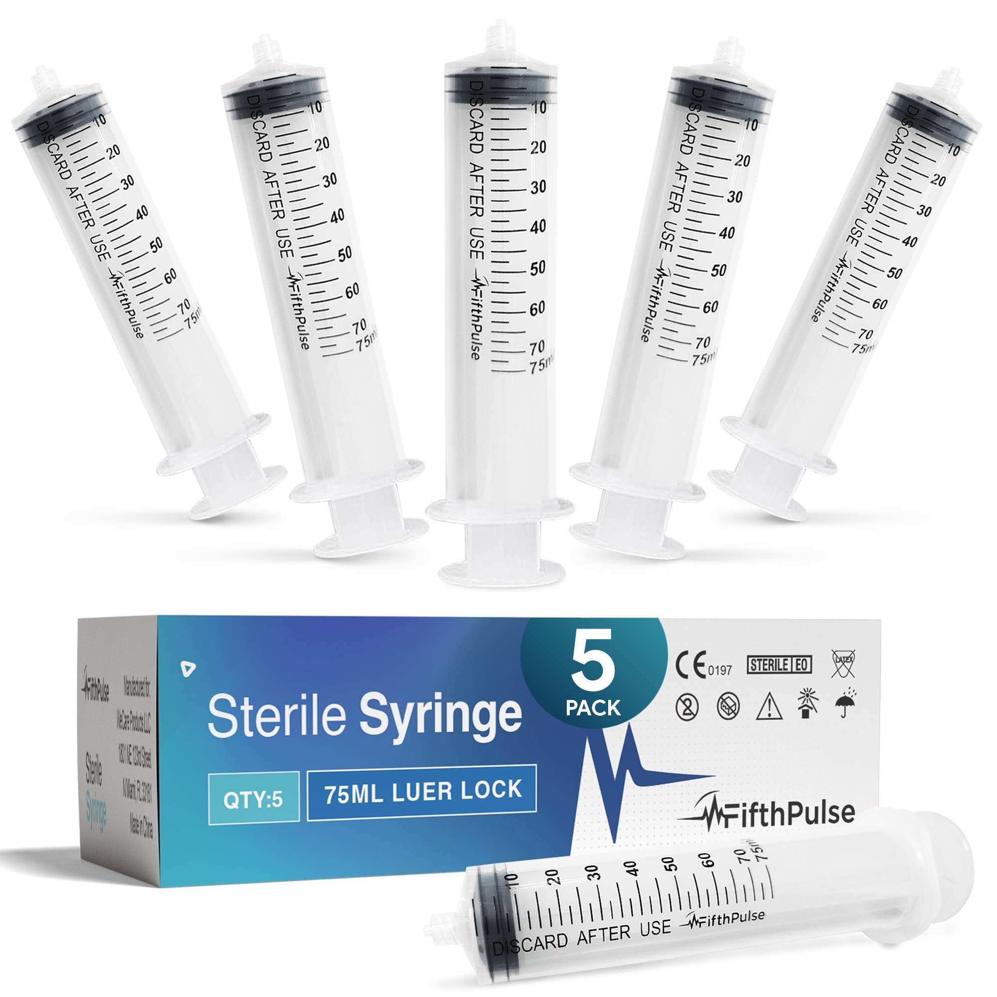 FifthPulse Disposable Luer Lock Syringes Without Needle