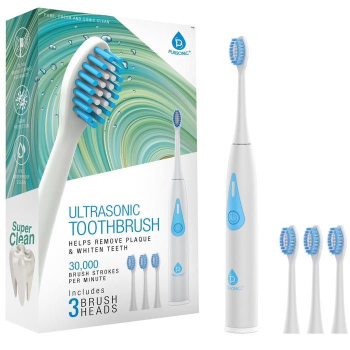 Pursonic Ultrasonic Triple-Head Electric Tooth Wizard Toothbrush