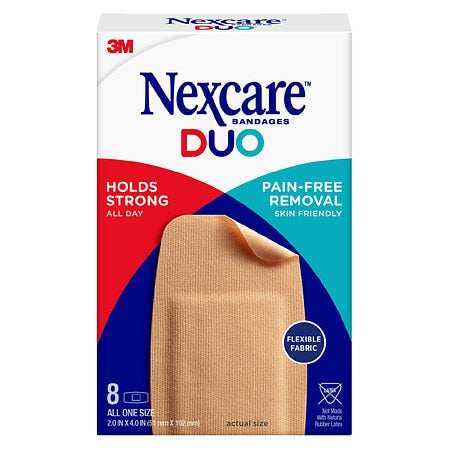 Nexcare Duo Bandages All One Size - 8 Ct