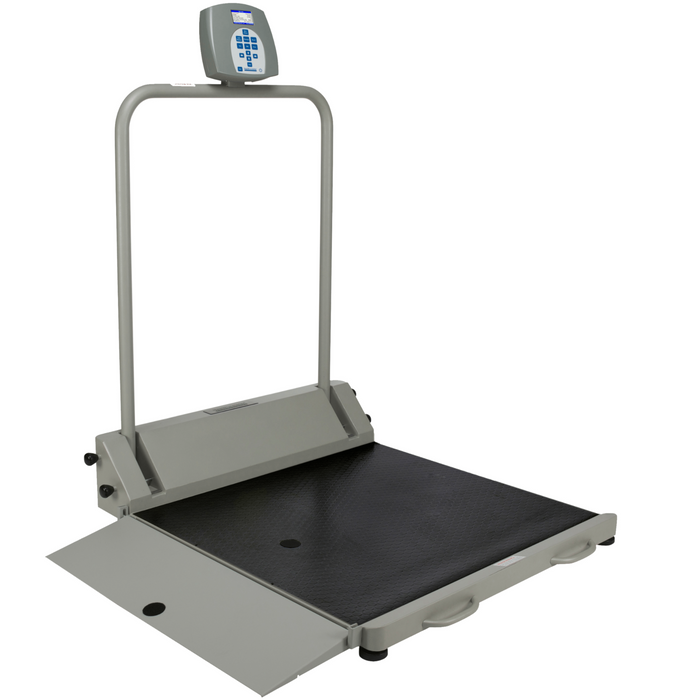 Báscula digital para rampa de silla de ruedas con plataforma grande