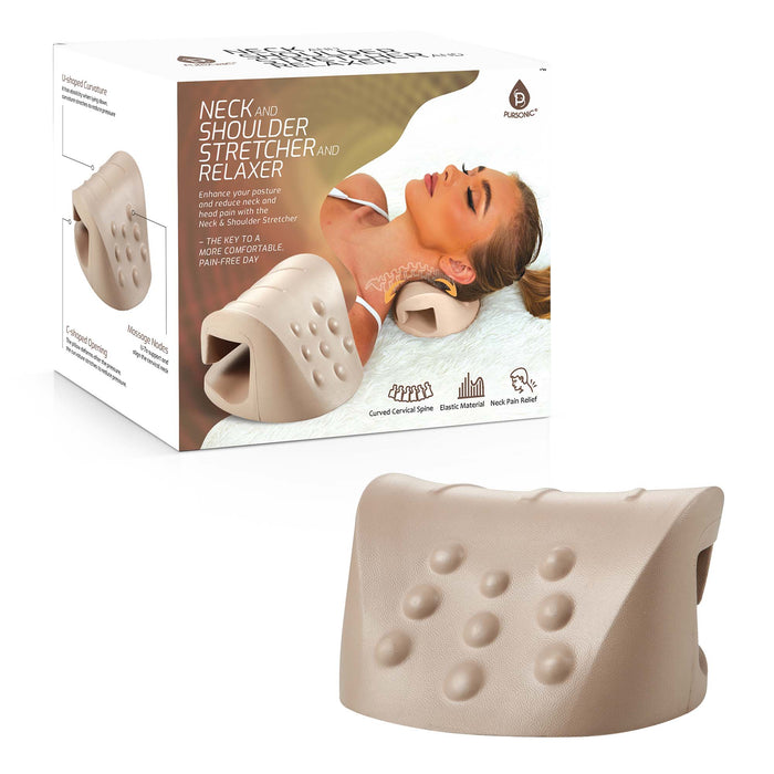 Pursonic Neck and Shoulder Stretcher for Pain Relief and Spine Alignment