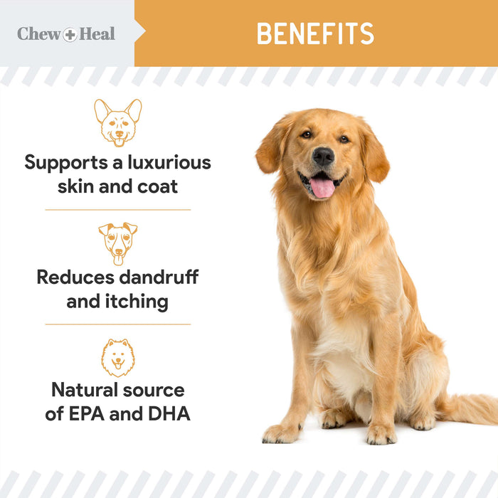 Chew + Heal Omega Salmon Jerky Dog Treats