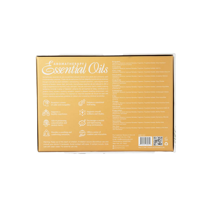 Pursonic Essential Oils Gift Set - 14-Piece Aromatherapy Collection shophomemed