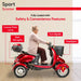 Heavy Duty Electric Mobility Scooter 4-Wheel Recreational