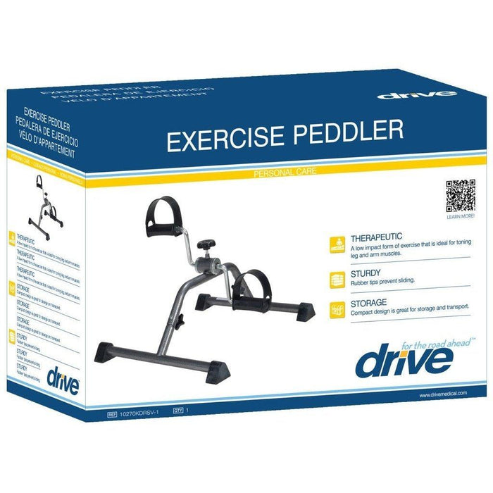 Drive Medical Exercise Peddler with Attractive Silver Vein Finish